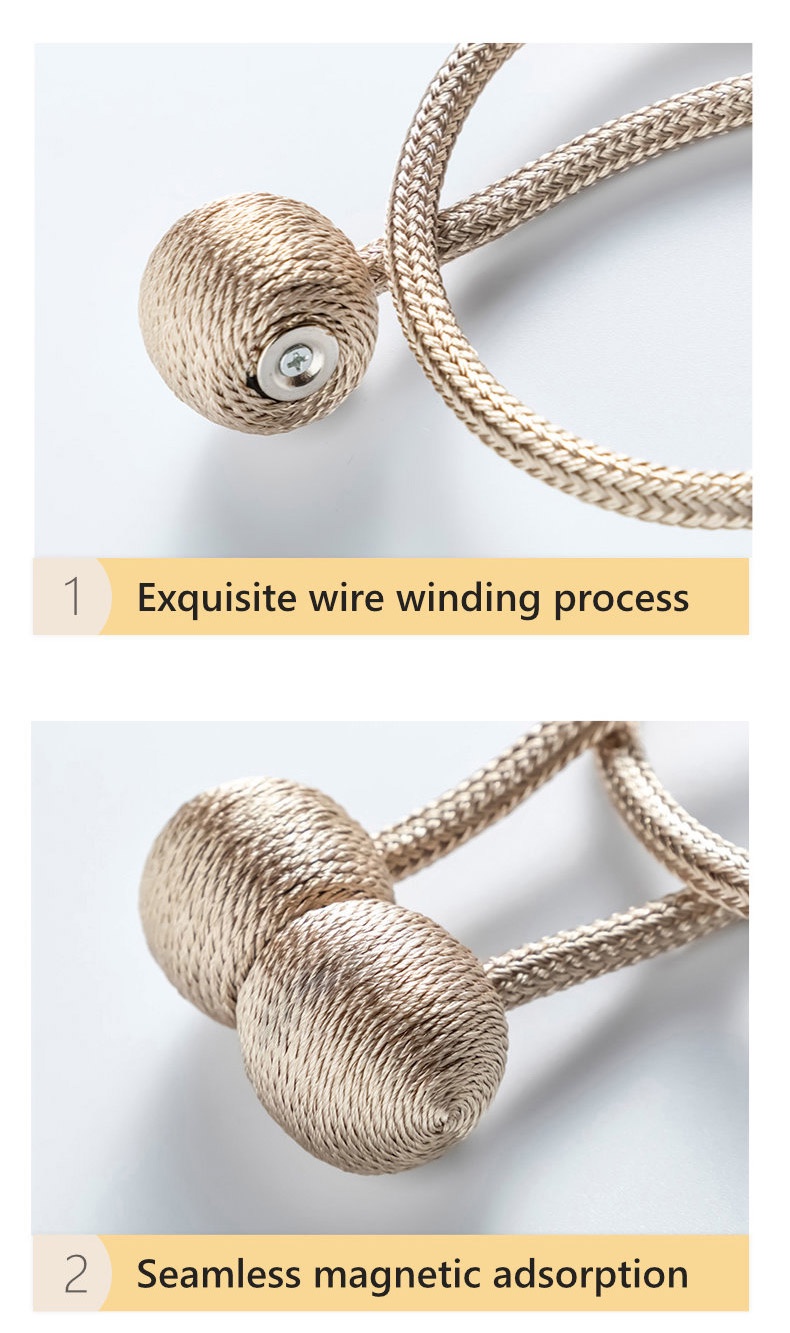 Creative Magnetic Curtain Tie Rope-10